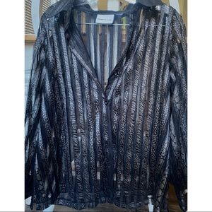 Animal Print Sheer Button Up!